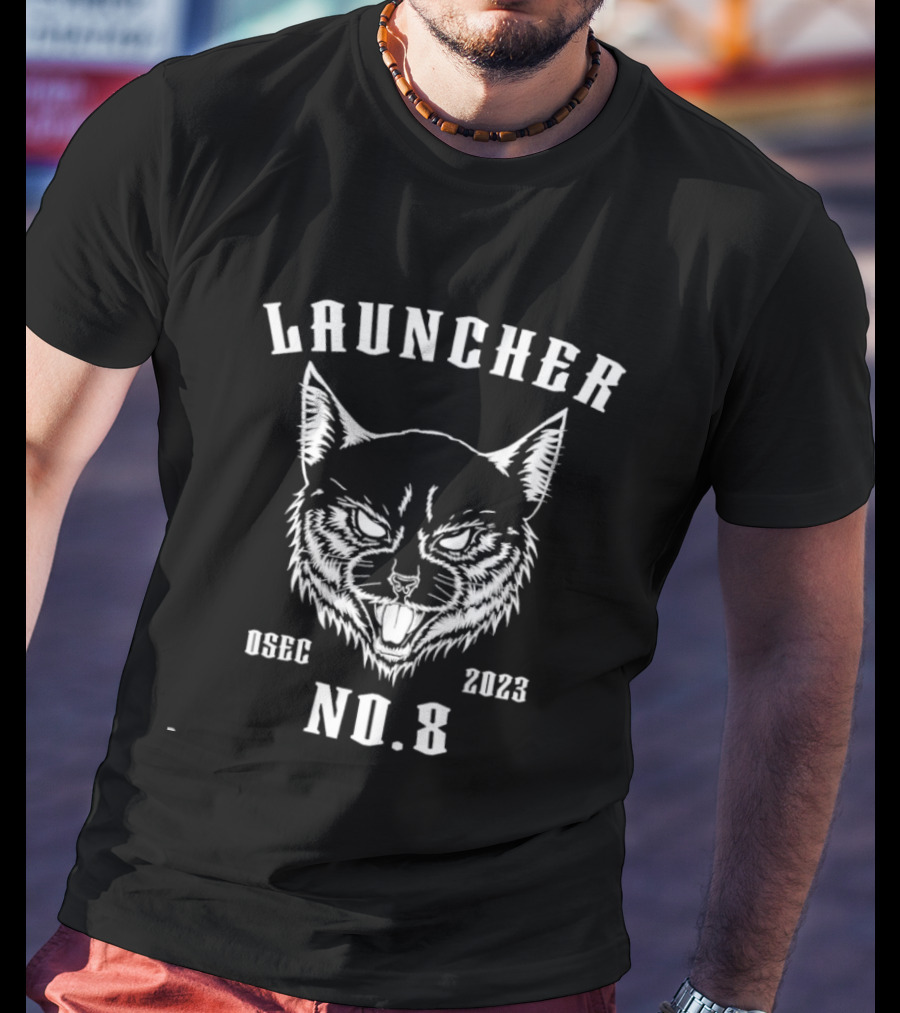 Launcher No 8 Osec 2023 Osaka Fierce Cat T-Shirt
