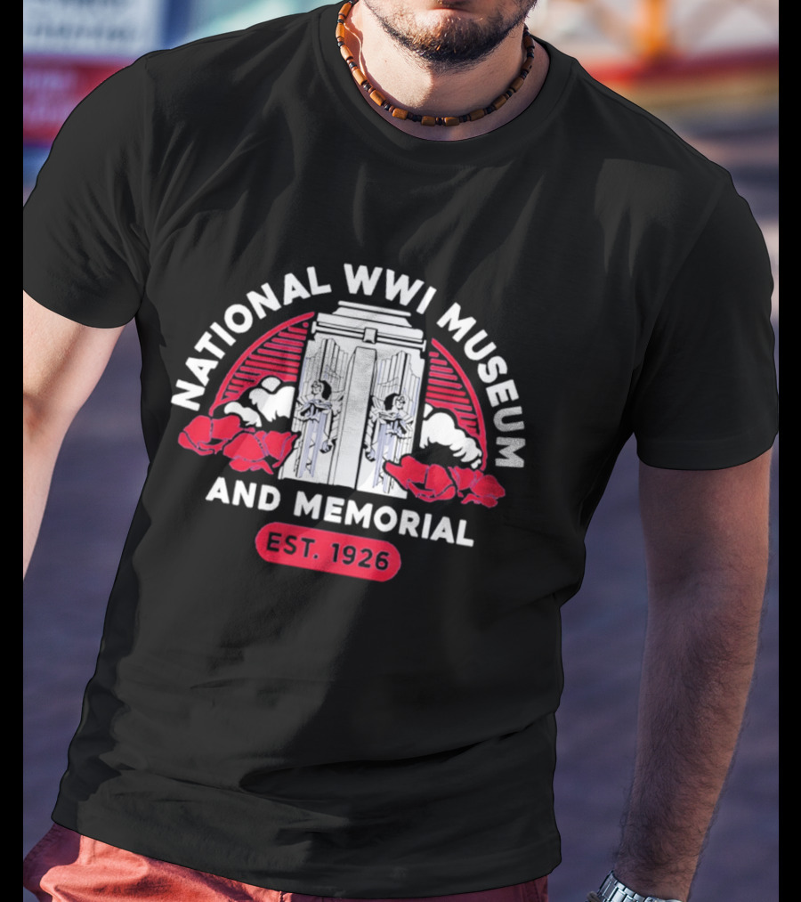 National WW1 Museum And Memorial EST 1926 Poppies Arch T-Shirt