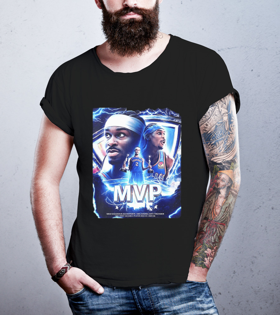 Shai Gilgeous Alexander Oklahoma City Thunder MVP NBA Most Valuable Player 2024 25 2025 26 T-Shirt