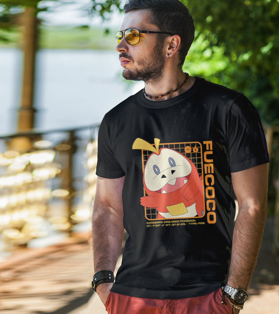 Fuecoco Fire Croc Pokémon Character Art Kanto Region T-Shirt