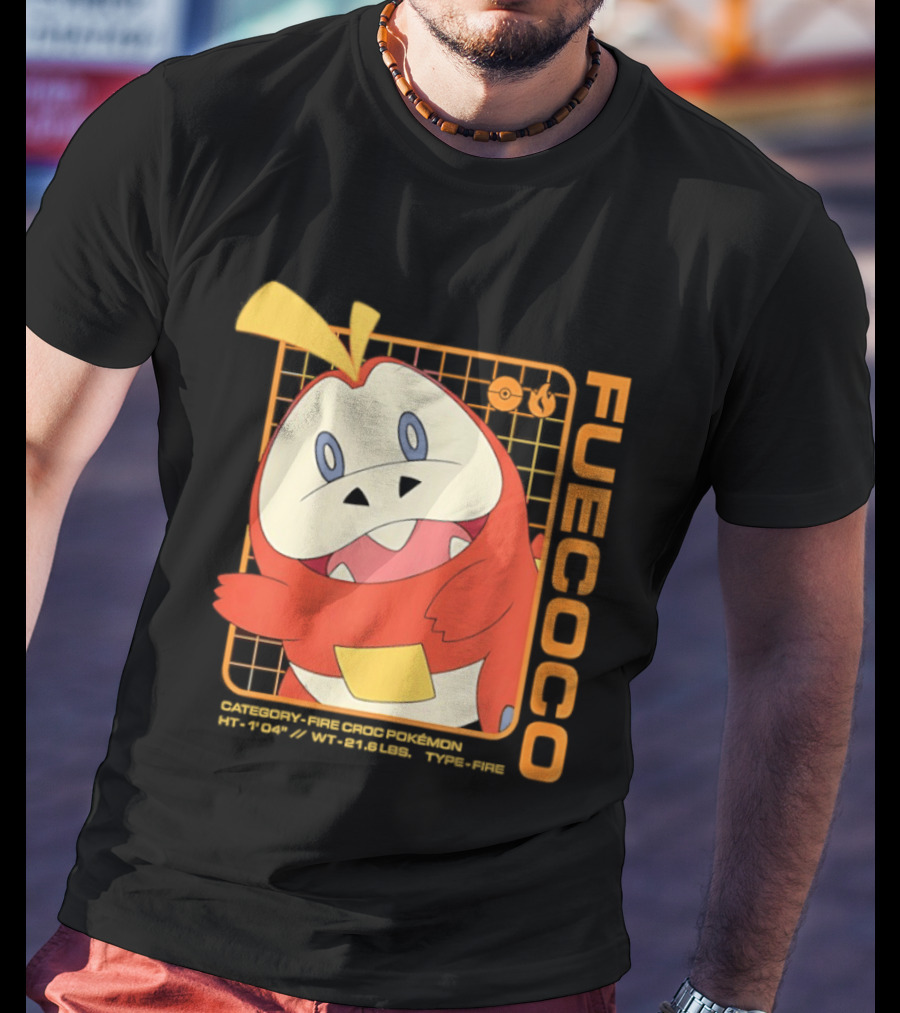 Fuecoco Fire Croc Pokémon Character Art Kanto Region T-Shirt