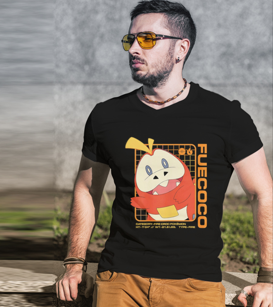 Fuecoco Fire Croc Pokémon Character Art Kanto Region T-Shirt