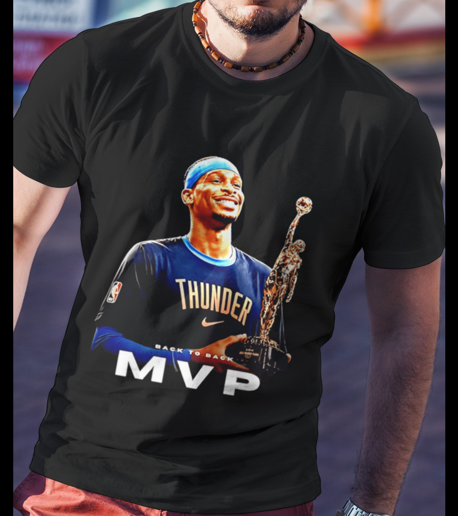 2026 MVP Back 2 Back Shai Gilgeous Alexander OKC Thunder T-Shirt