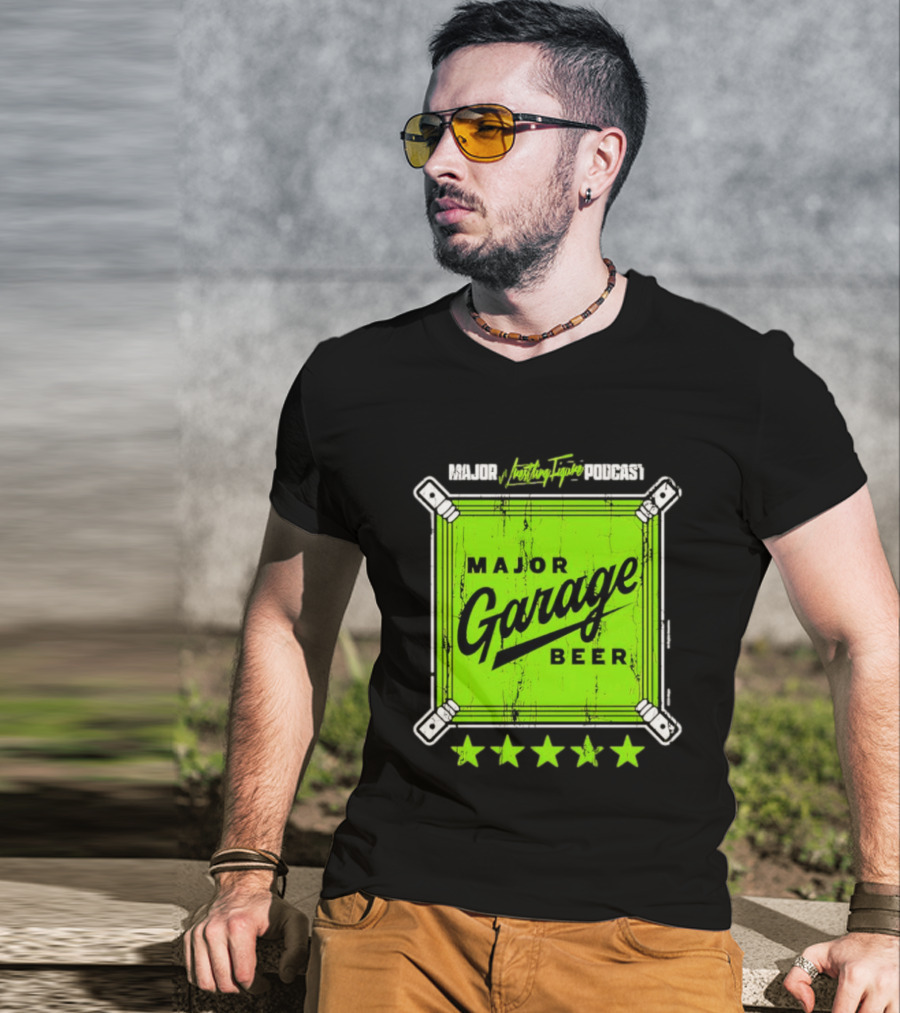 Major Garage Beer Lime 2026 Podcast T-Shirt
