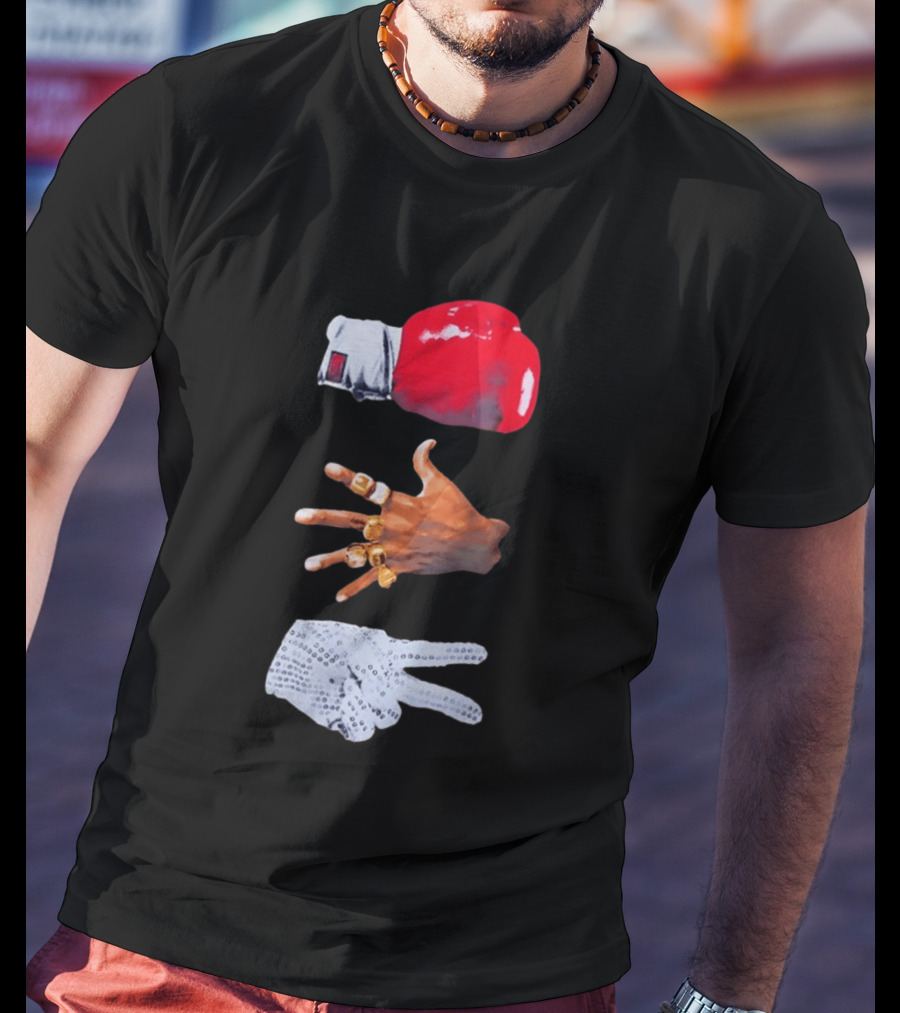 Michael Jordan MJ Jackson Michael Tyson Gloves T-Shirt