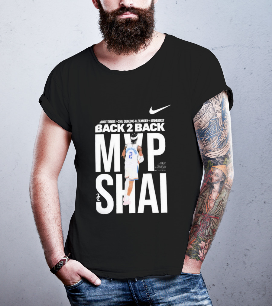 SGA Shai Gilgeous Alexander Back 2 Back MVP OKC Thunder Nike T-Shirt