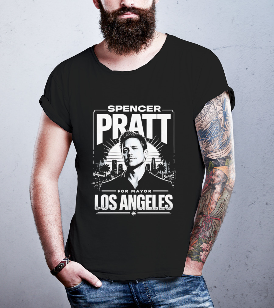 Spencer Pratt For Mayor Los Angeles City Skyline T-Shirt
