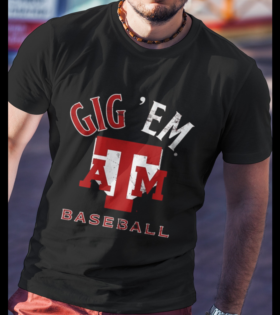 Texas A&M Gig 'Em Baseball Home Plate T-Shirt