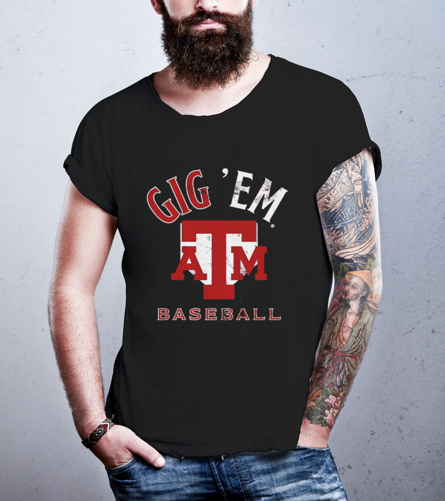Texas A&M Gig 'Em Baseball Home Plate T-Shirt