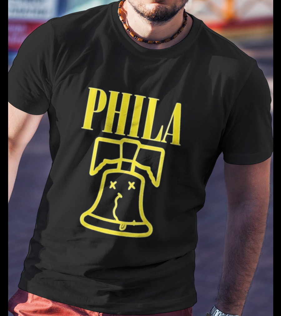 Phila Liberty Bell Icon With Smells Like Philly Spirit T-Shirt