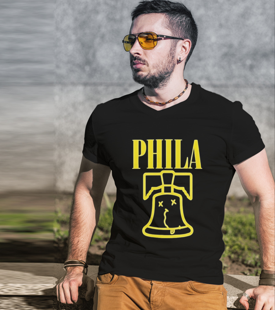 Phila Liberty Bell Icon With Smells Like Philly Spirit T-Shirt