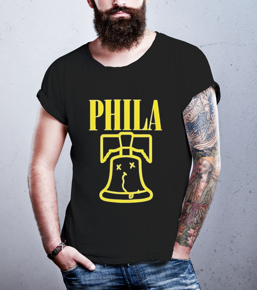 Phila Liberty Bell Icon With Smells Like Philly Spirit T-Shirt