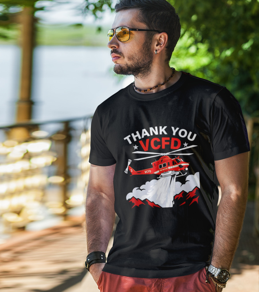 Thank You VCFD Fire Rescue Helicopter Ventura County Support T-Shirt