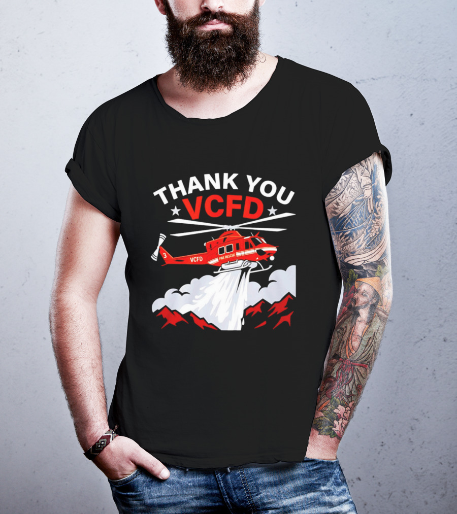 Thank You VCFD Fire Rescue Helicopter Ventura County Support T-Shirt