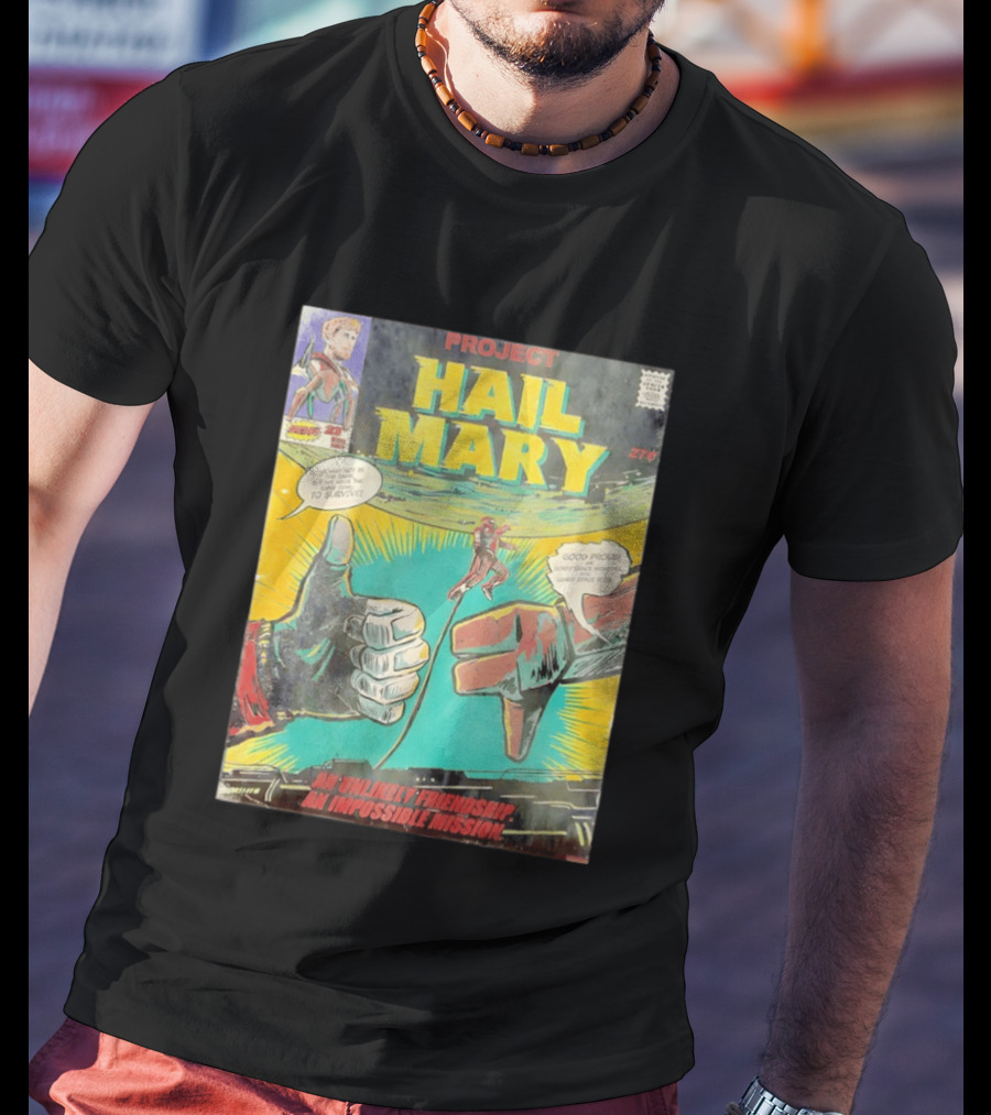 Project Hail Mary Comic Cover An Unlikely Friendship An Impossible Mission T-Shirt