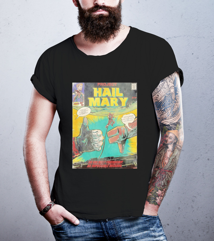 Project Hail Mary Comic Cover An Unlikely Friendship An Impossible Mission T-Shirt