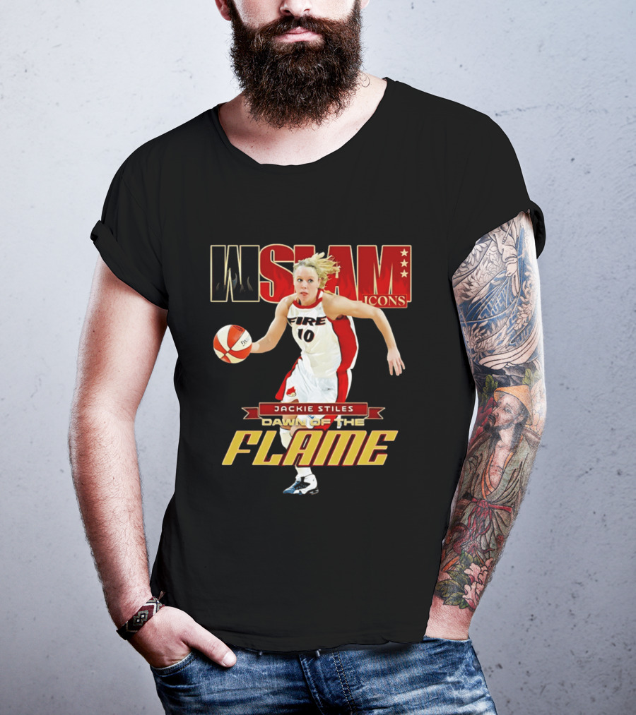 WSlam Icons Jackie Stiles Fire Dawn Of The Flame T-Shirt