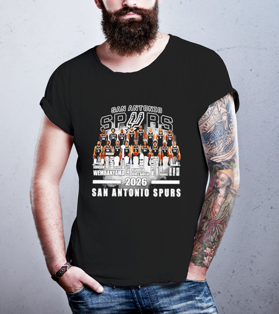 San Antonio Spurs Players 2026 Names Lineup T-Shirt