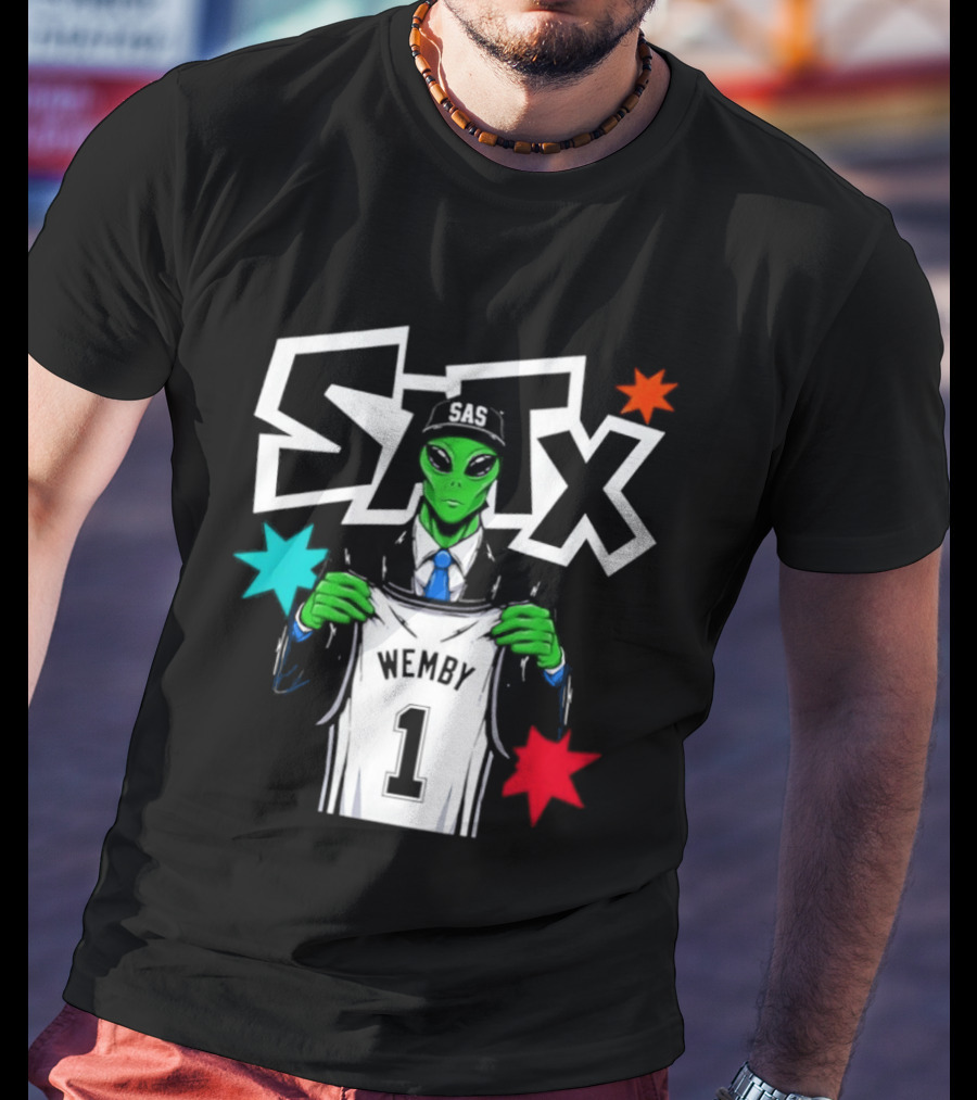 SATX SAS Wemby Alien Holding Wemby 1 Jersey T-Shirt