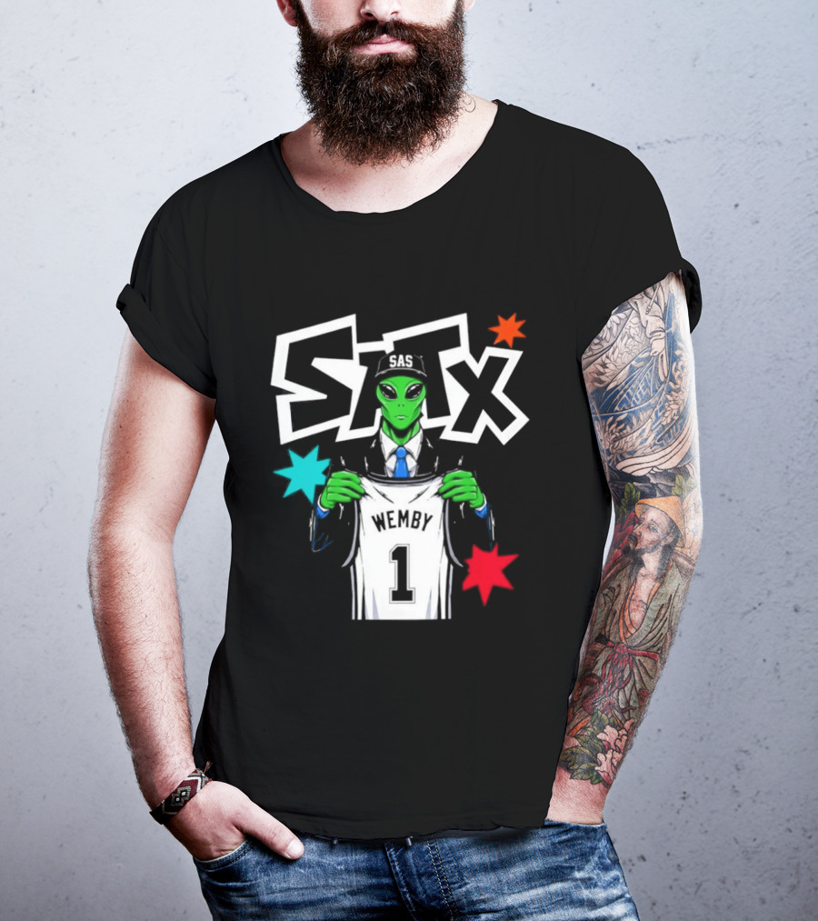 SATX SAS Wemby Alien Holding Wemby 1 Jersey T-Shirt