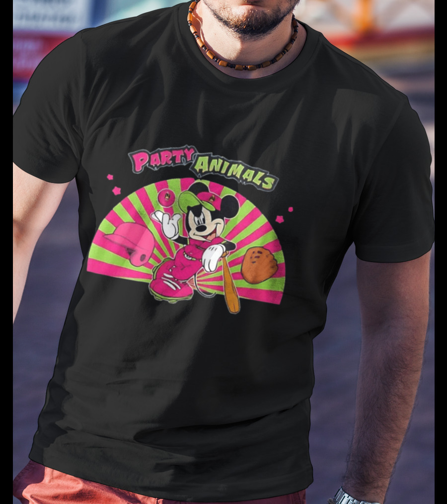 Savannah Party Animals Mickey Mouse Baseball Fun 2026 T-Shirt
