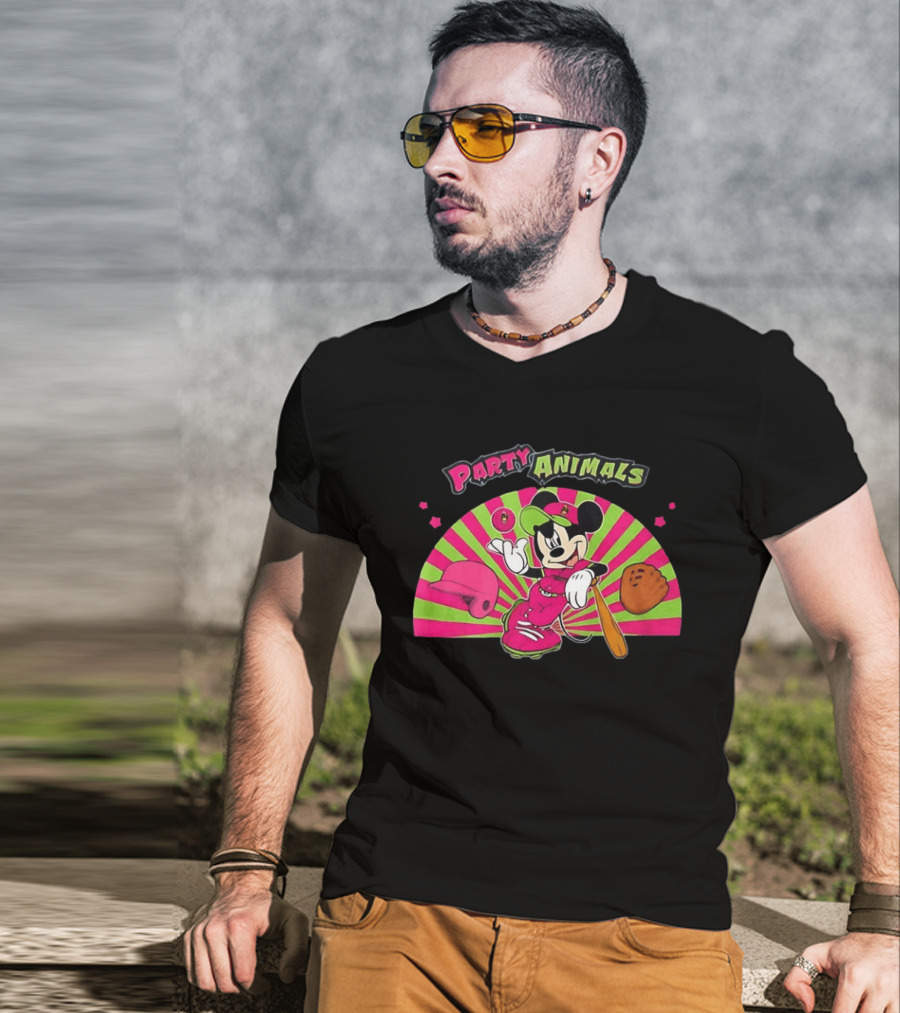 Savannah Party Animals Mickey Mouse Baseball Fun 2026 T-Shirt