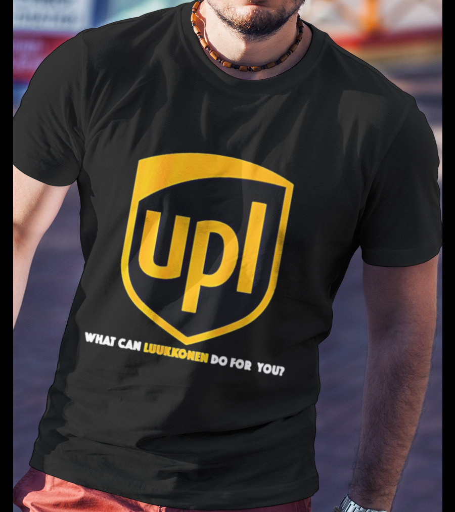 Ukko Pekka Luukkonen UPL What Can Luukkonen Do For You Shield T-Shirt