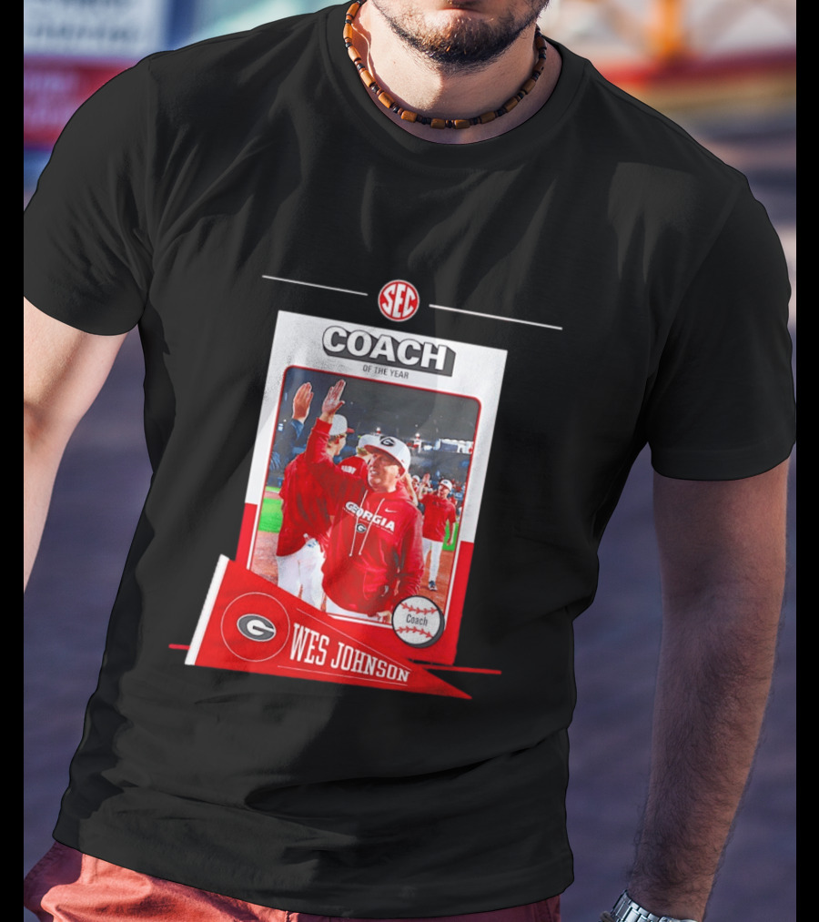 Georgia Bulldogs Wes Johnson SEC Coach Of The Year 2026 T-Shirt