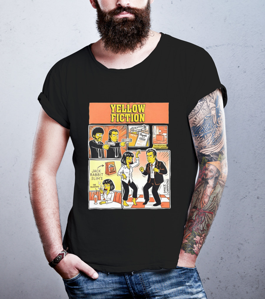 Yellow Fiction Royale Cheese Dance Champions Jack Rabbit Slim's T-Shirt