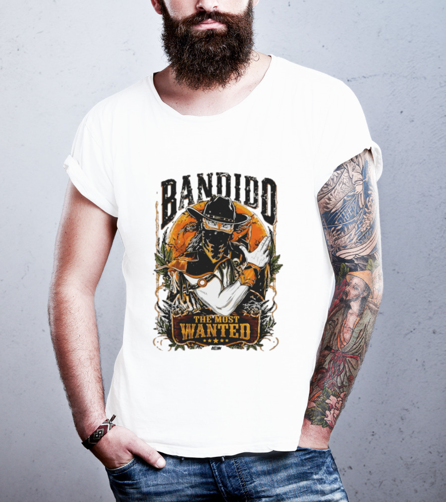 Bandido El Más Buscado The Most Wanted Cowboy Outlaw Western T-Shirt