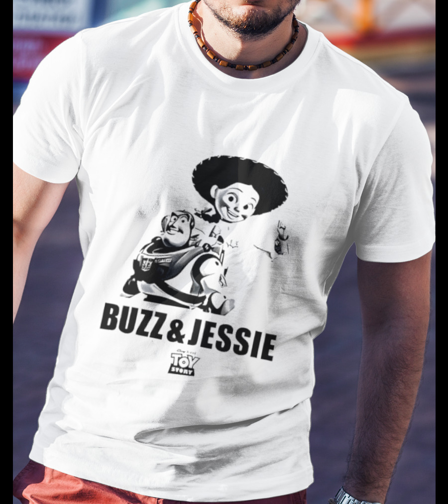 Buzz Lightyear Jessie Toy Story Disney Cartoon Characters T-Shirt