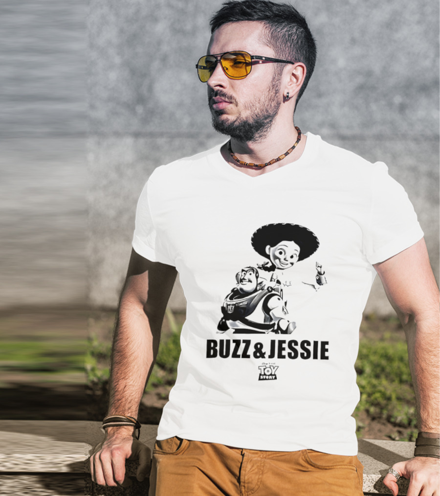 Buzz Lightyear Jessie Toy Story Disney Cartoon Characters T-Shirt