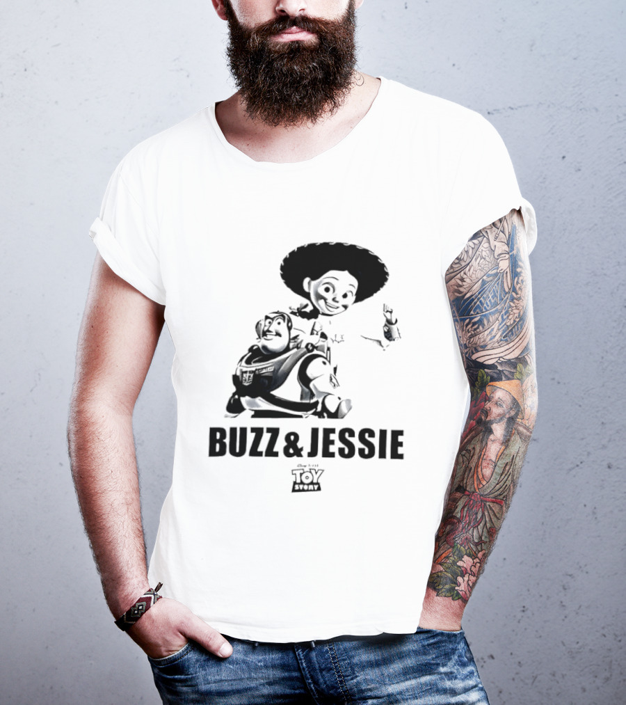 Buzz Lightyear Jessie Toy Story Disney Cartoon Characters T-Shirt
