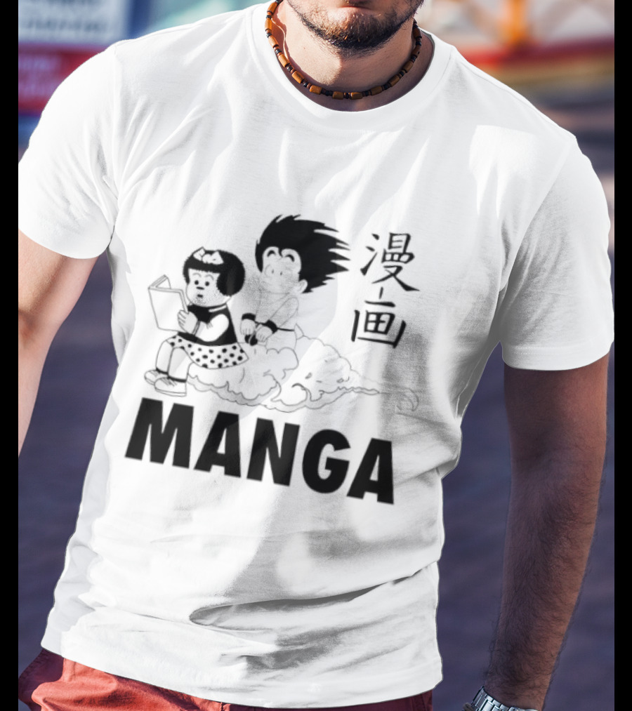Manga Characters Riding Nimbus Cloud Goku T-Shirt
