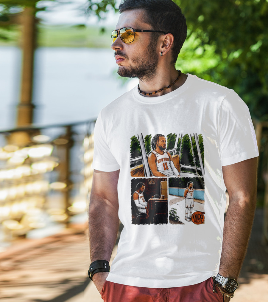Jalen Brunson New York Knicks NBA Mexico Waiting For The Next Victim Meme T-Shirt