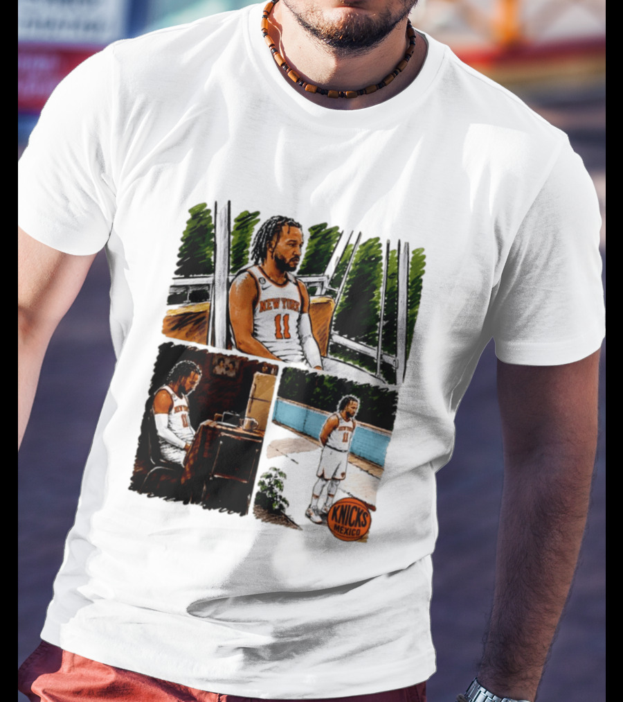 Jalen Brunson New York Knicks NBA Mexico Waiting For The Next Victim Meme T-Shirt