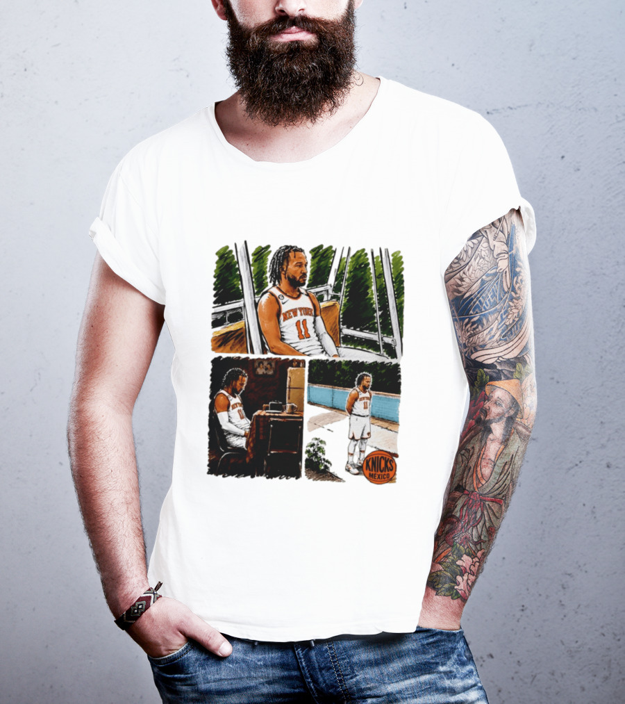 Jalen Brunson New York Knicks NBA Mexico Waiting For The Next Victim Meme T-Shirt
