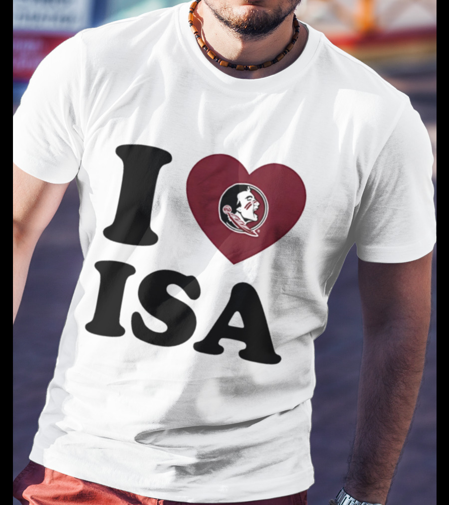 I Love Florida State Seminoles Heart ISA T-Shirt