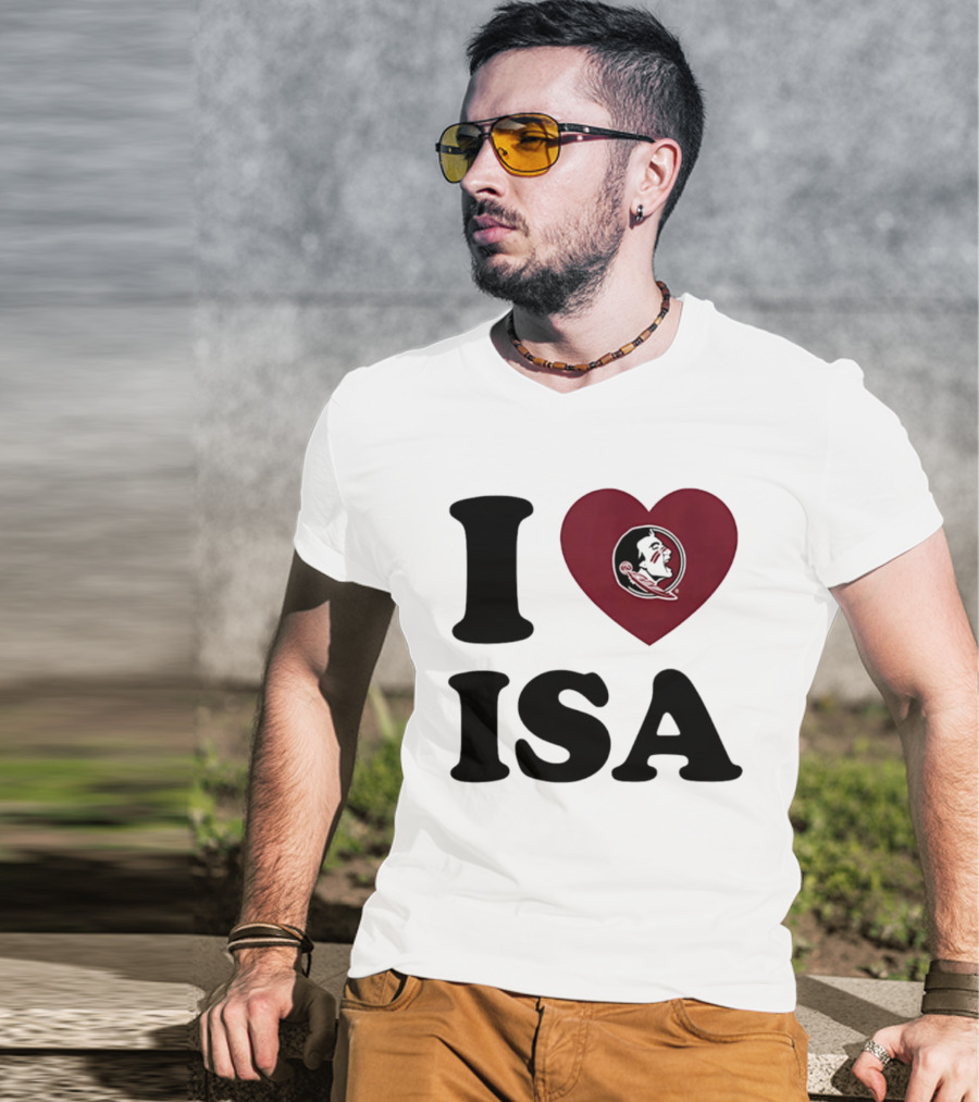 I Love Florida State Seminoles Heart ISA T-Shirt