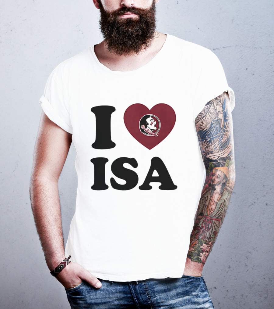 I Love Florida State Seminoles Heart ISA T-Shirt