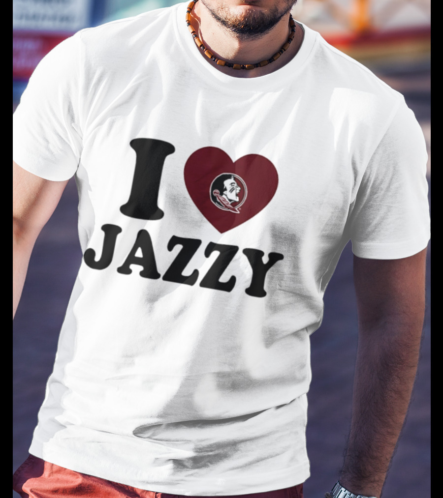 I Love Jazzy Florida State Heart Fan Pride T-Shirt