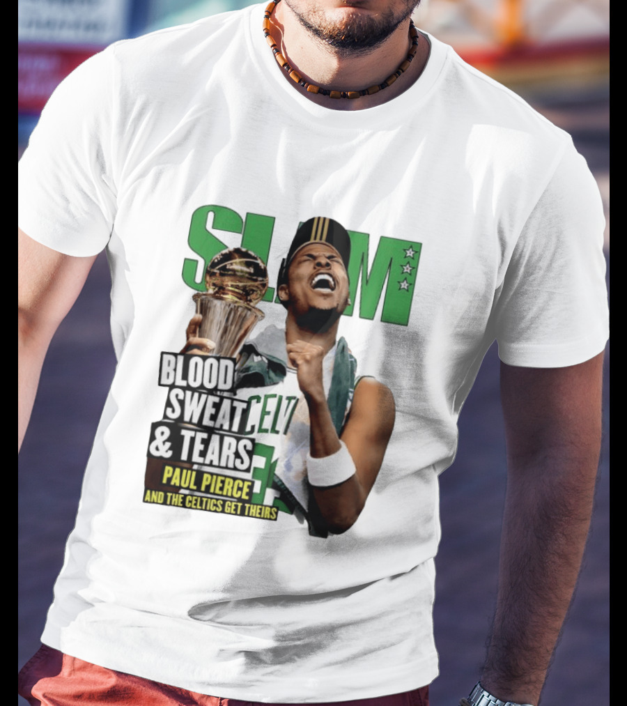 Paul Pierce SLAM Blood Sweat & Tears Celtics Champions T-Shirt
