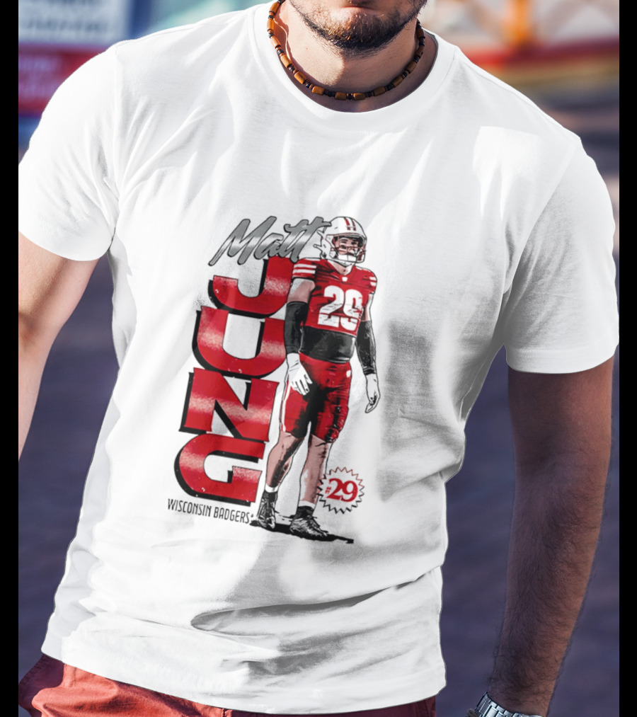 Matt Jung Wisconsin Badgers Football NCAA 29 T-Shirt