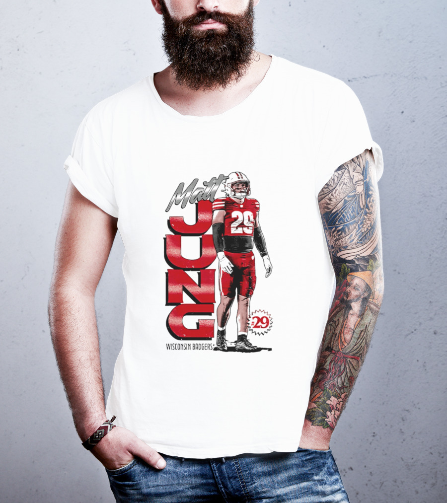 Matt Jung Wisconsin Badgers Football NCAA 29 T-Shirt