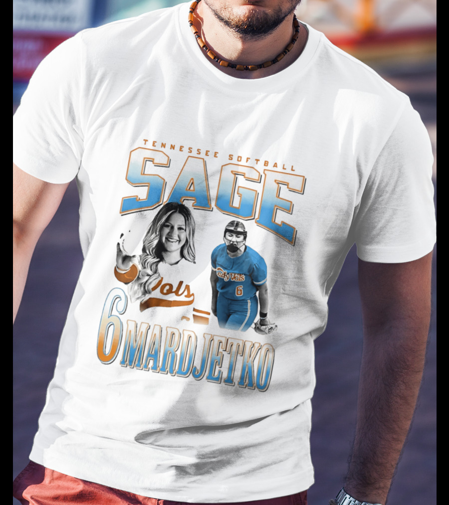 Tennessee Softball Sage Mardjetko 6 Lady Vols T-Shirt