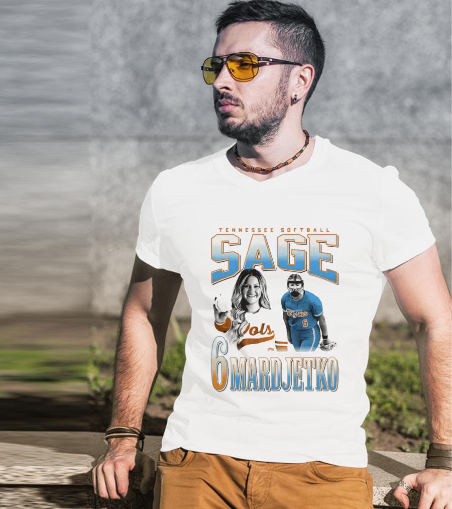 Tennessee Softball Sage Mardjetko 6 Lady Vols T-Shirt