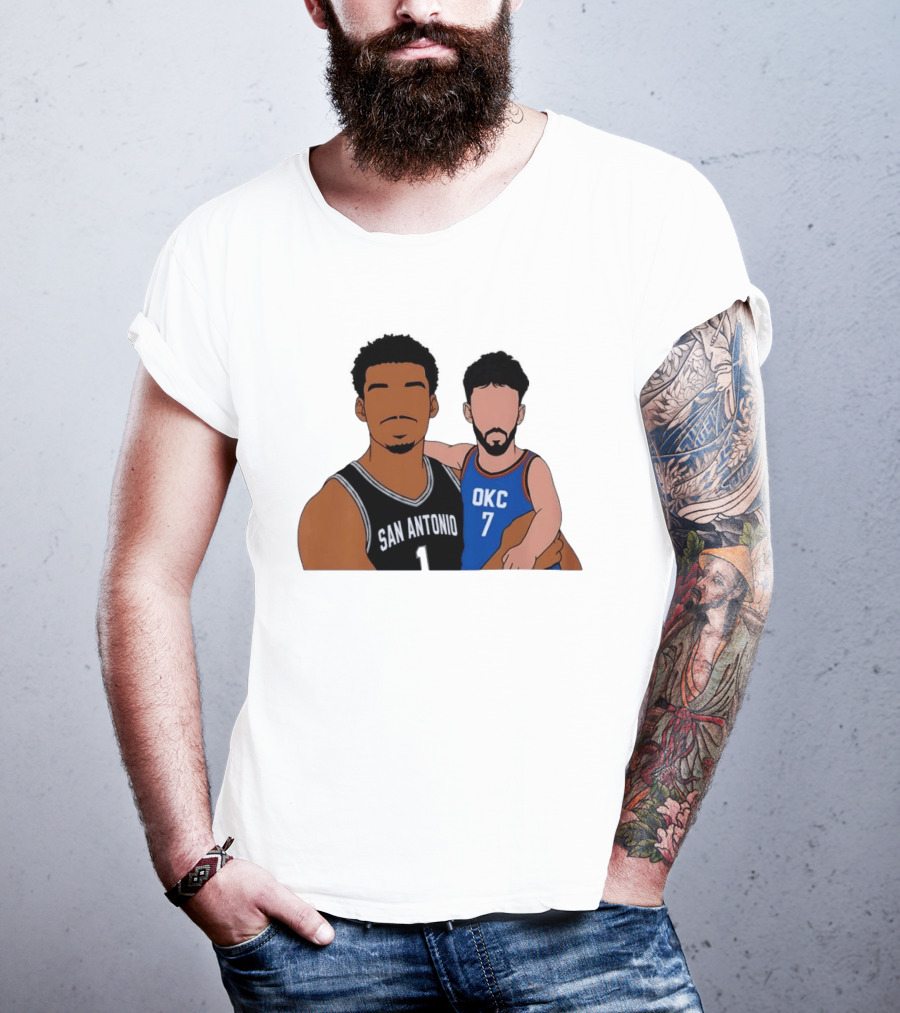 San Antonio Victor Wembanyama OKC Chet Holmgren Basketball T-Shirt