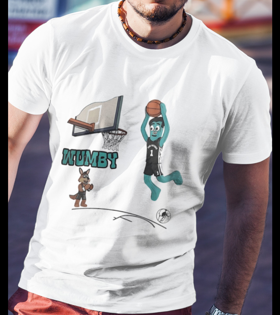 San Antonio Spurs Wumby Dunk Basketball Animated T-Shirt