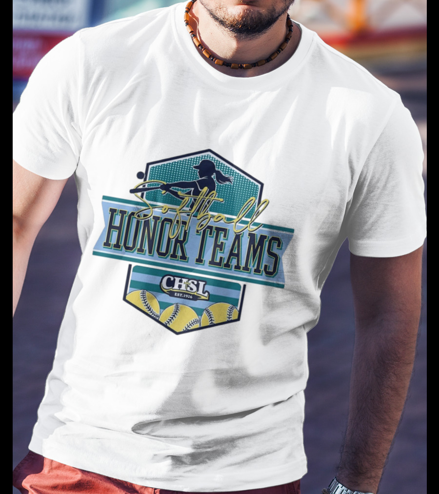 Softball Honor Teams CHSL Est. 1926 With Player Silhouette And Softballs T-Shirt