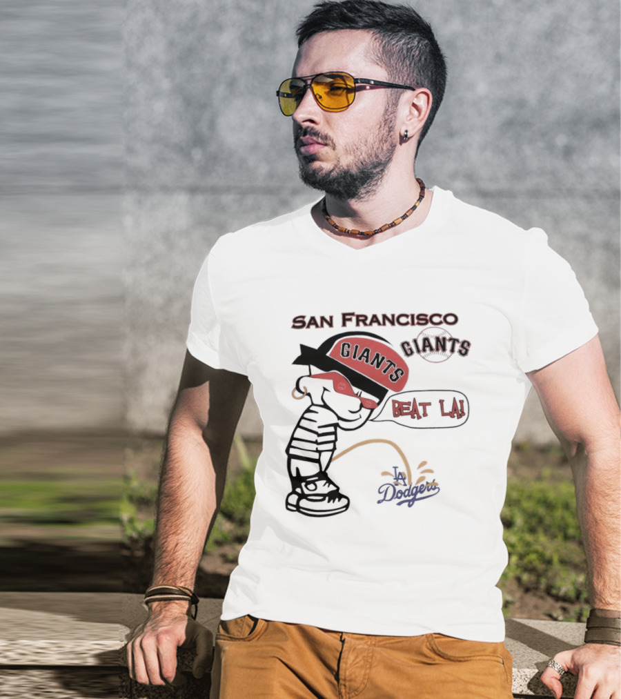 San Francisco Giants Beat LA Dodgers Peanuts T-Shirt